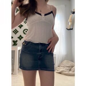 Beige Lace Button Top